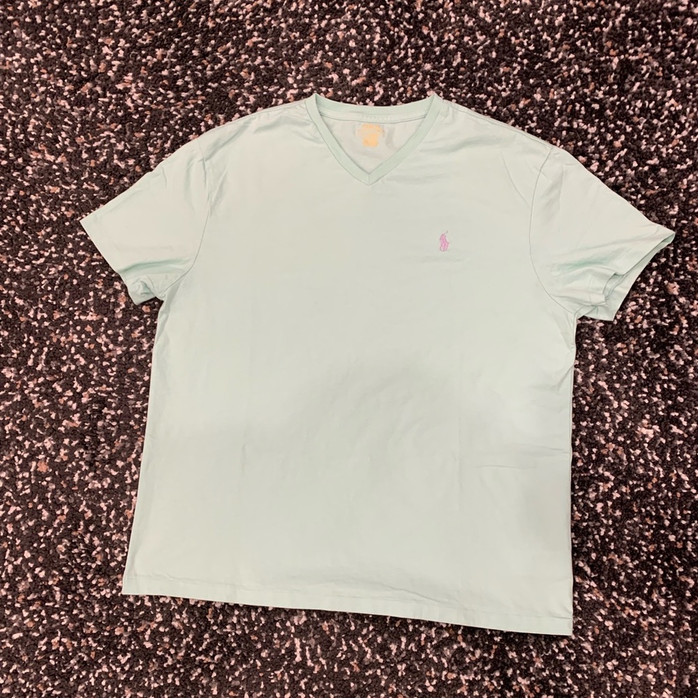Polo Ralph Lauren Men’s Large Mint V Neck T Shirt
